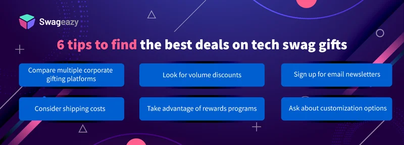 6 tips to find the best deals on tech swag gifts