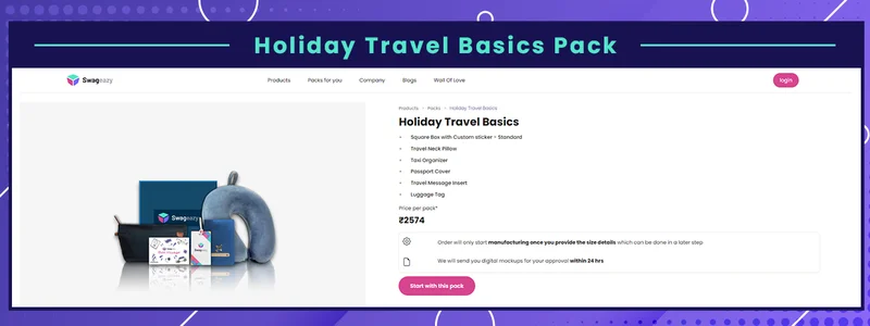  Holiday travel basics package                             