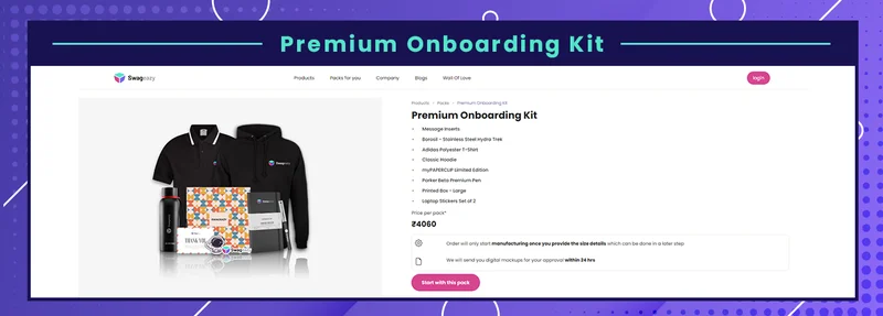 Premium onboarding kit for employees