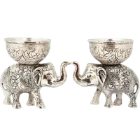 Silver Elephant Decorative Bowl Set of 2
