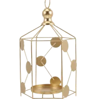 Geometric Gold Hanging Tealight Holder