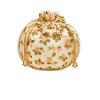 Vintage Floral Embroidered Potli Bag (Single Side Design)