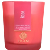 EKAM Rose Votive Soy Wax Scented Candle