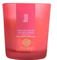 EKAM Rose Votive Soy Wax Scented Candle