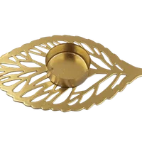 Golden Cutwork Leaf Tealight Diya